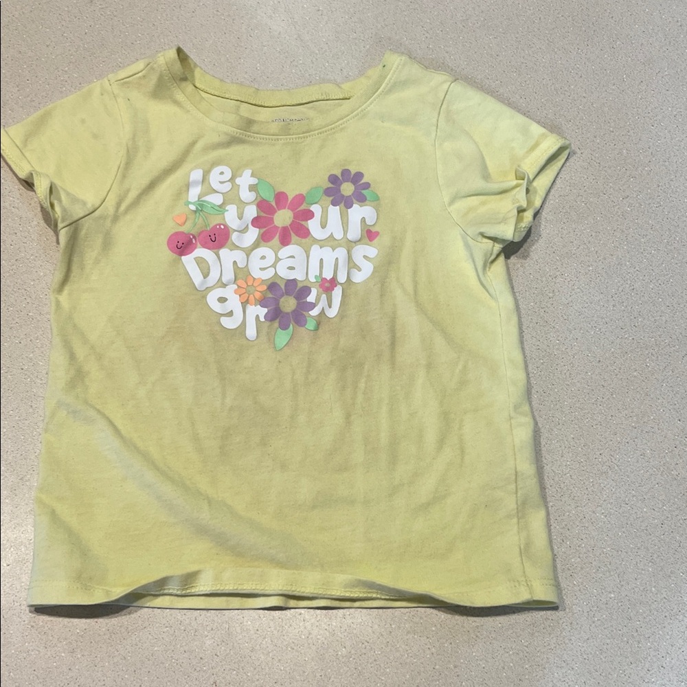 Garanimals Yellow Tee with Floral Heart Design